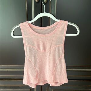 Lululemon Pink Mesh Sleeveless Top